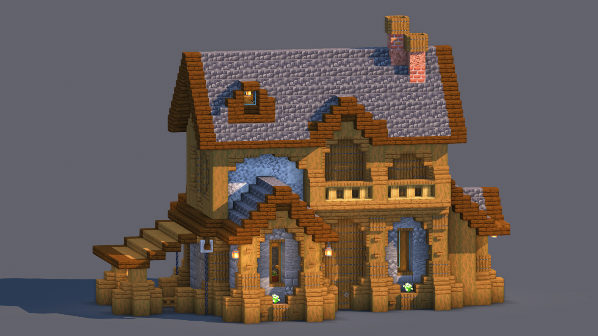Medieval House – Fully Decorated Interior | Download — Minecraft Build by RaekonBuilds