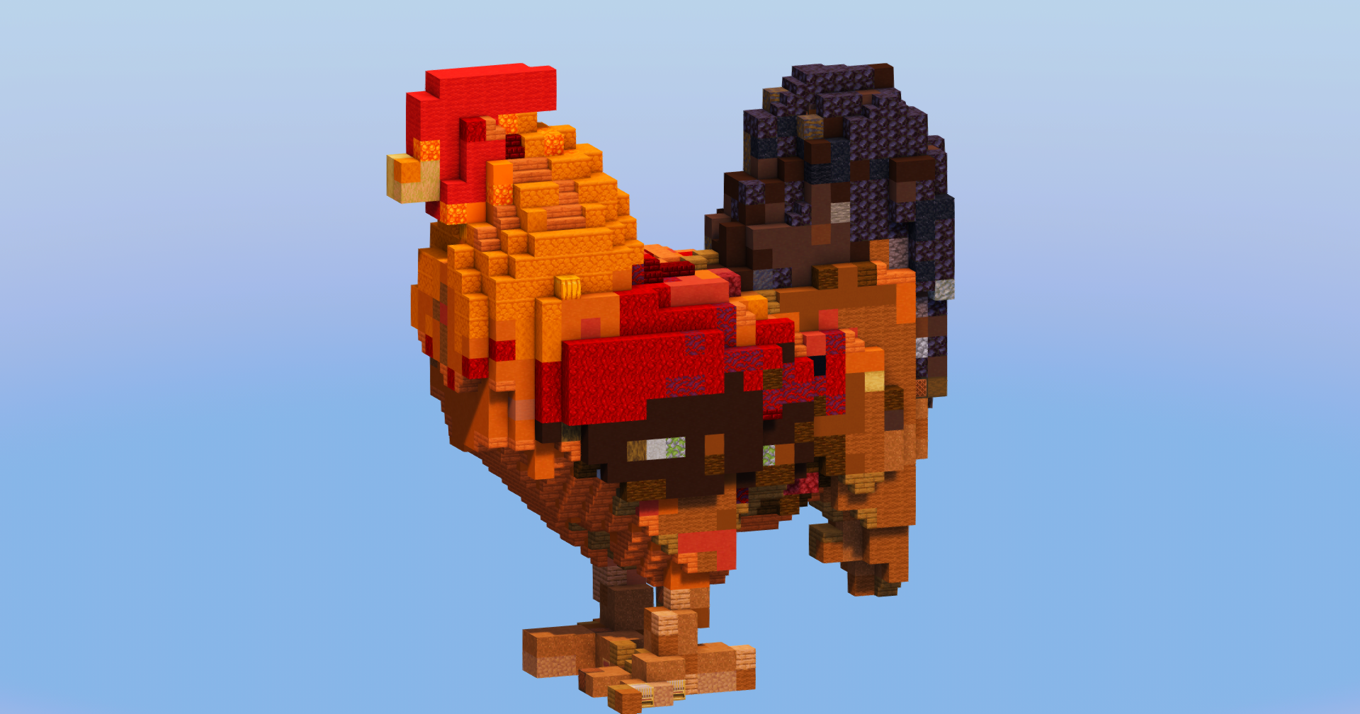 Rooster Animal — Minecraft Build by LeonisBuilds