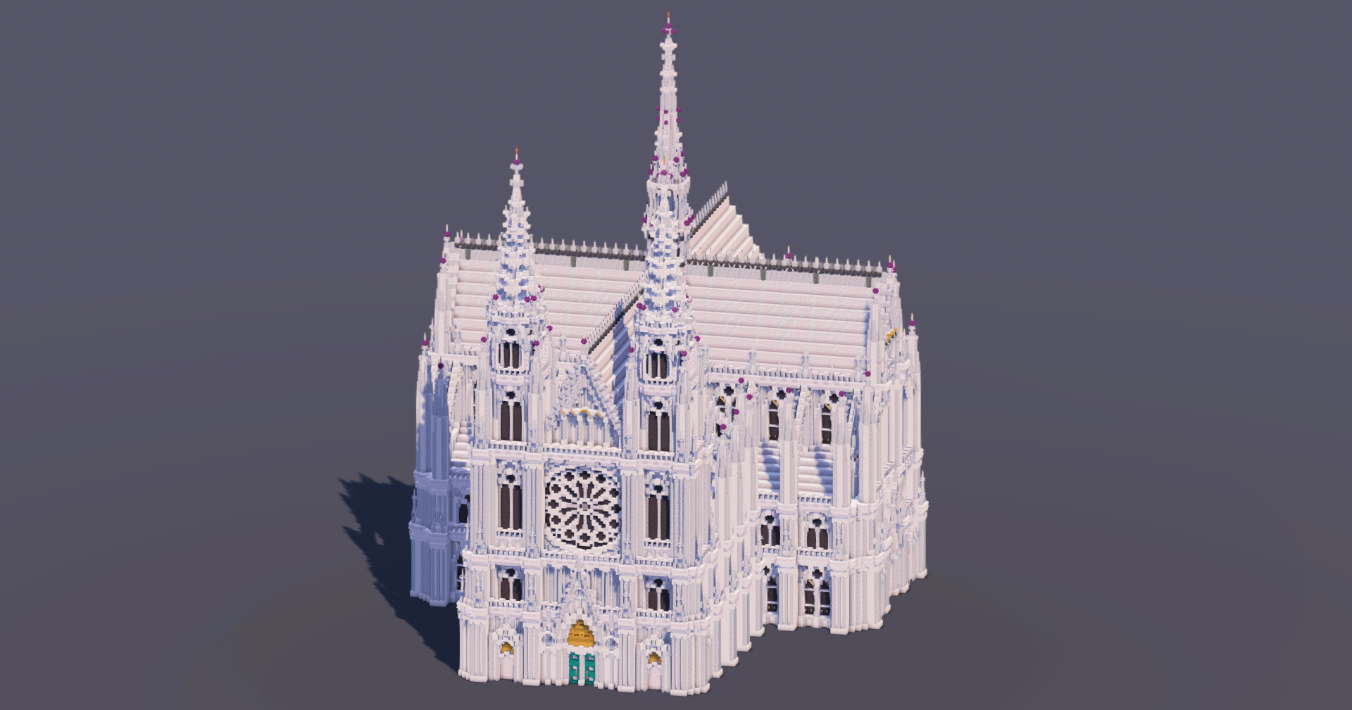 White Quartz Gothic Cathedral — Minecraft Build by MellowHat (2)