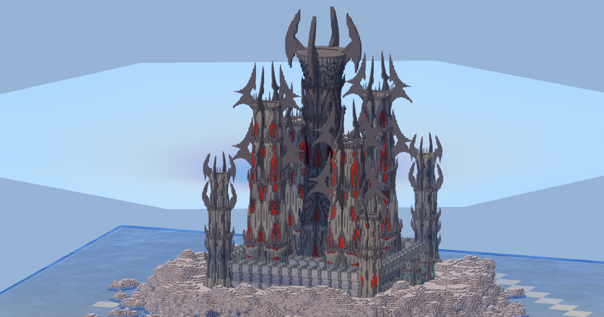 Tuff Bricks Fantasy Castle 400x400 Blocks Fully Built Map — Minecraft Build by LeonisBuilds (3)