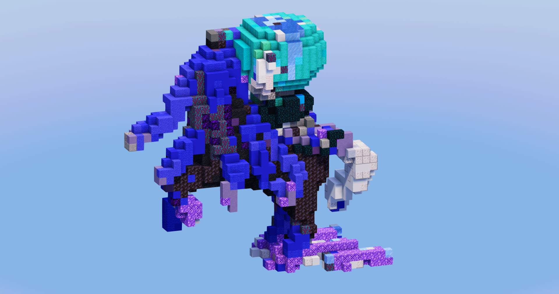 Calyrex Shadow Rider from Pokemon — Minecraft Build by LeonisBuilds
