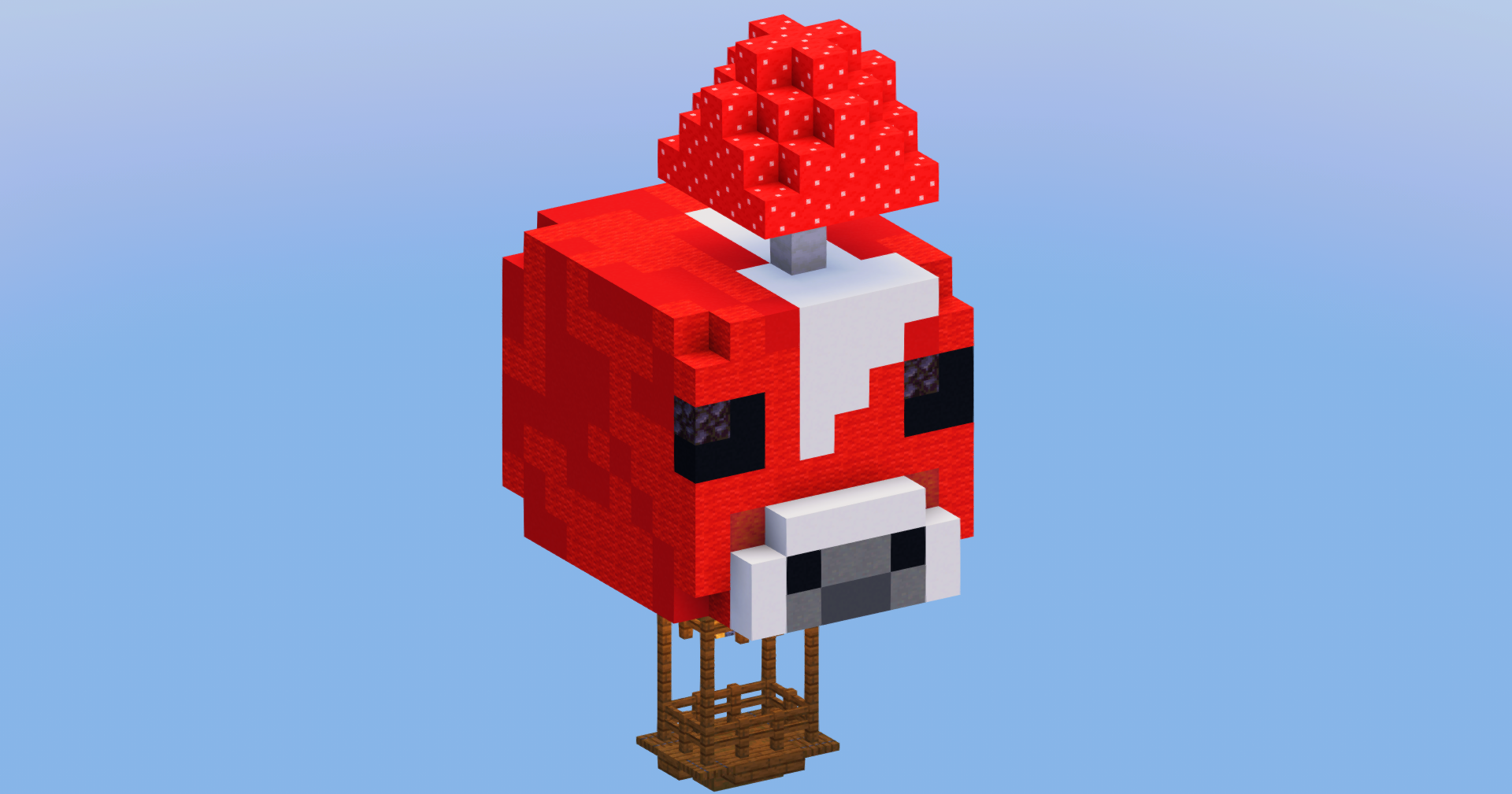 Red Mooshroom Hot Air Balloon — Minecraft Build by LeonisBuilds (2)
