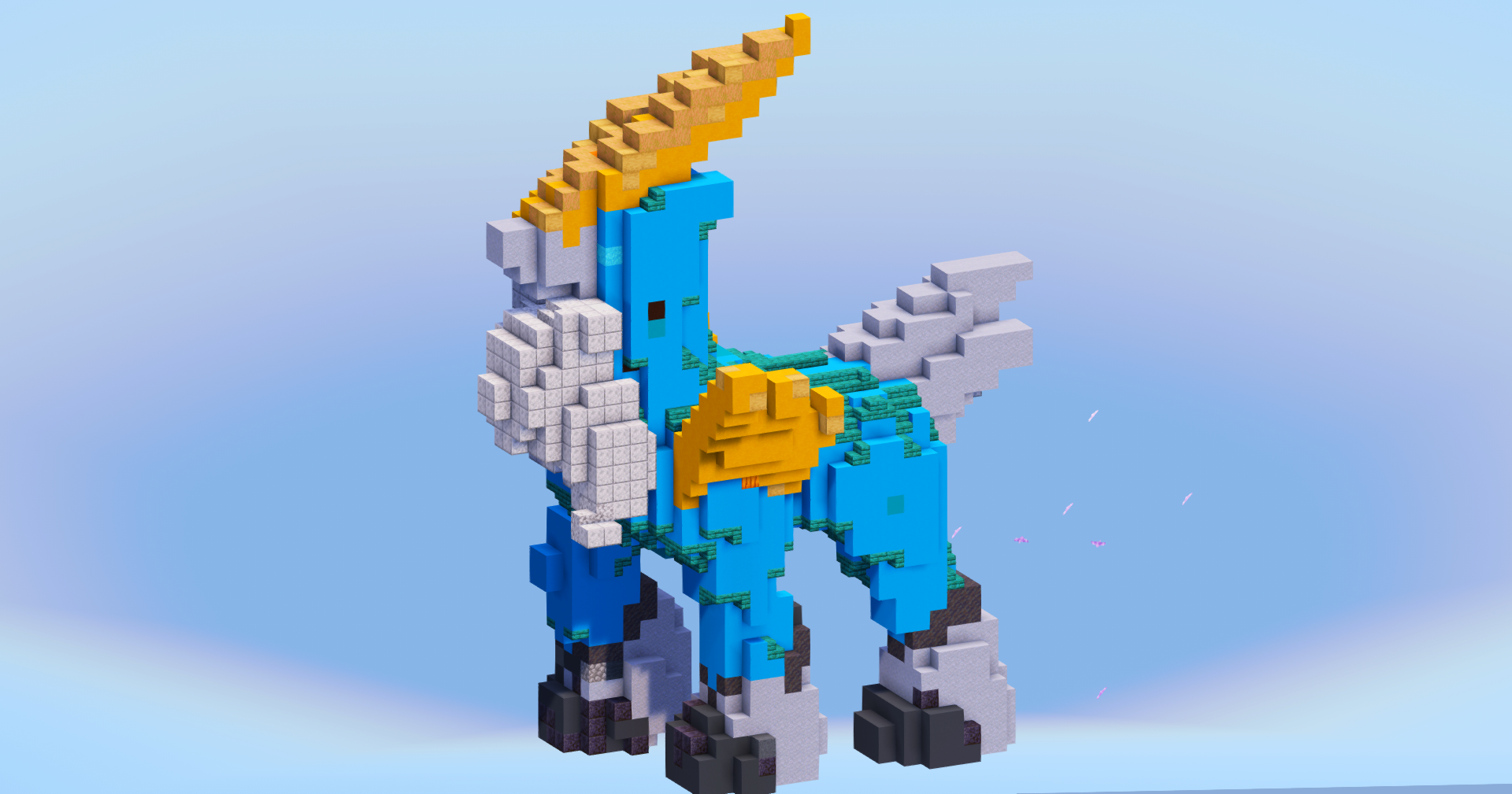 Cobalion from Pokemon — Minecraft Build by LeonisBuilds