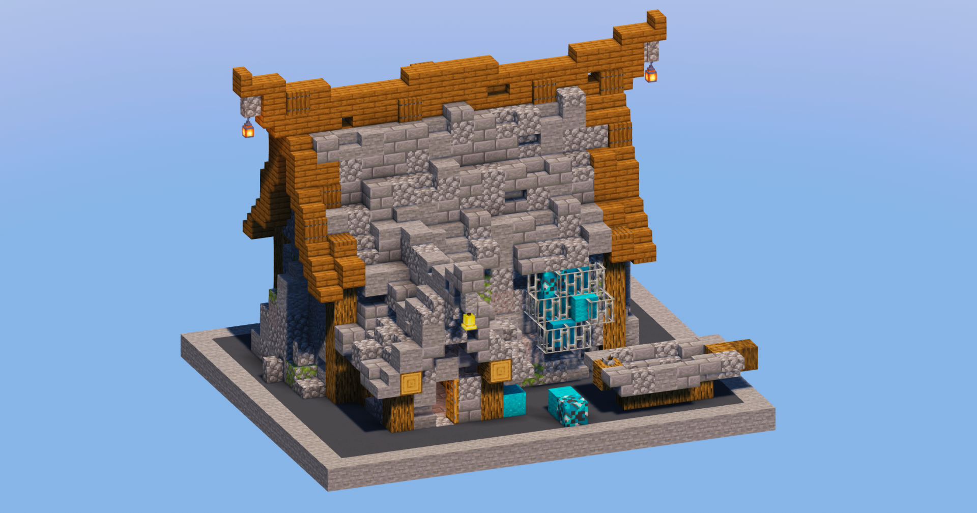 Stone Medieval Fisherman House — Minecraft Build by LeonisBuilds (2)
