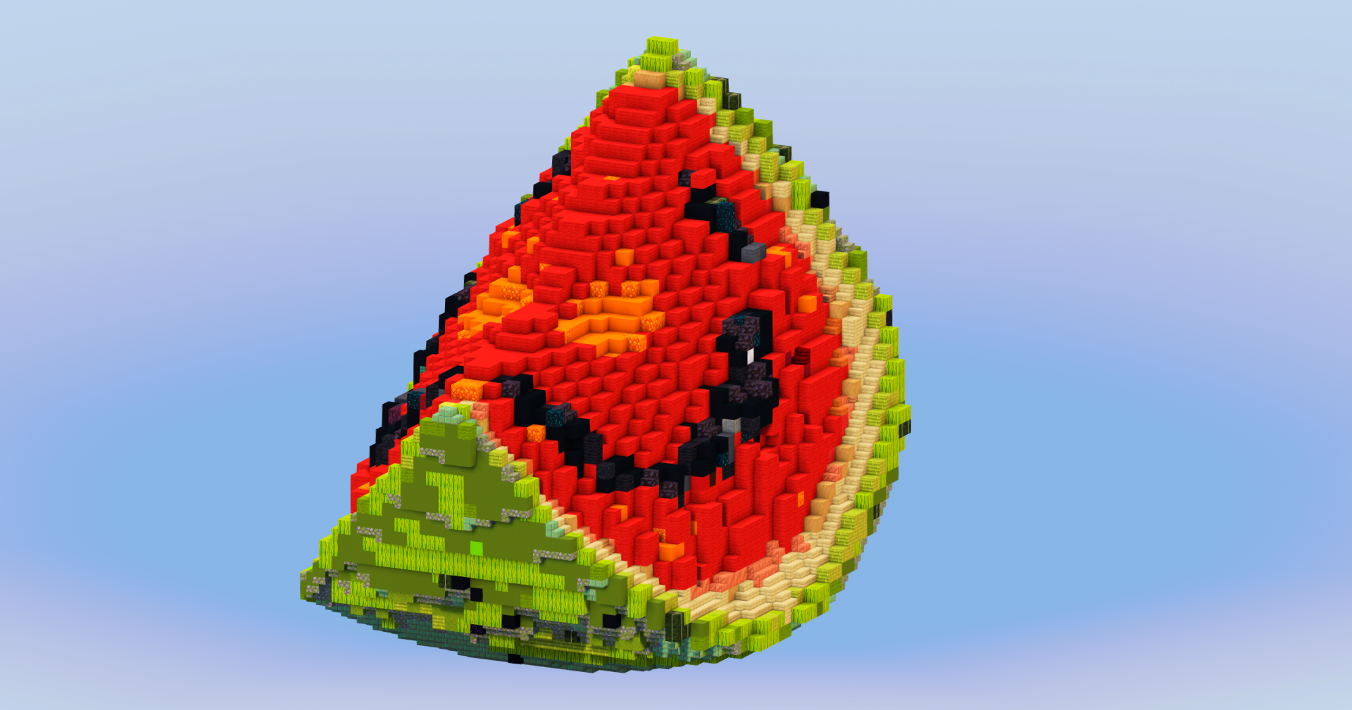 Watermelon Fruit Slice — Minecraft Build by LeonisBuilds