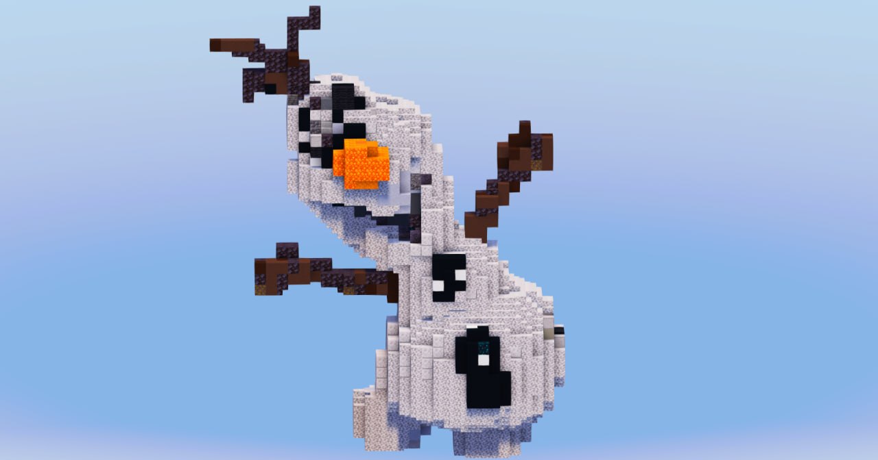 Olaf from Disney Frozen — Minecraft Build by LeonisBuilds