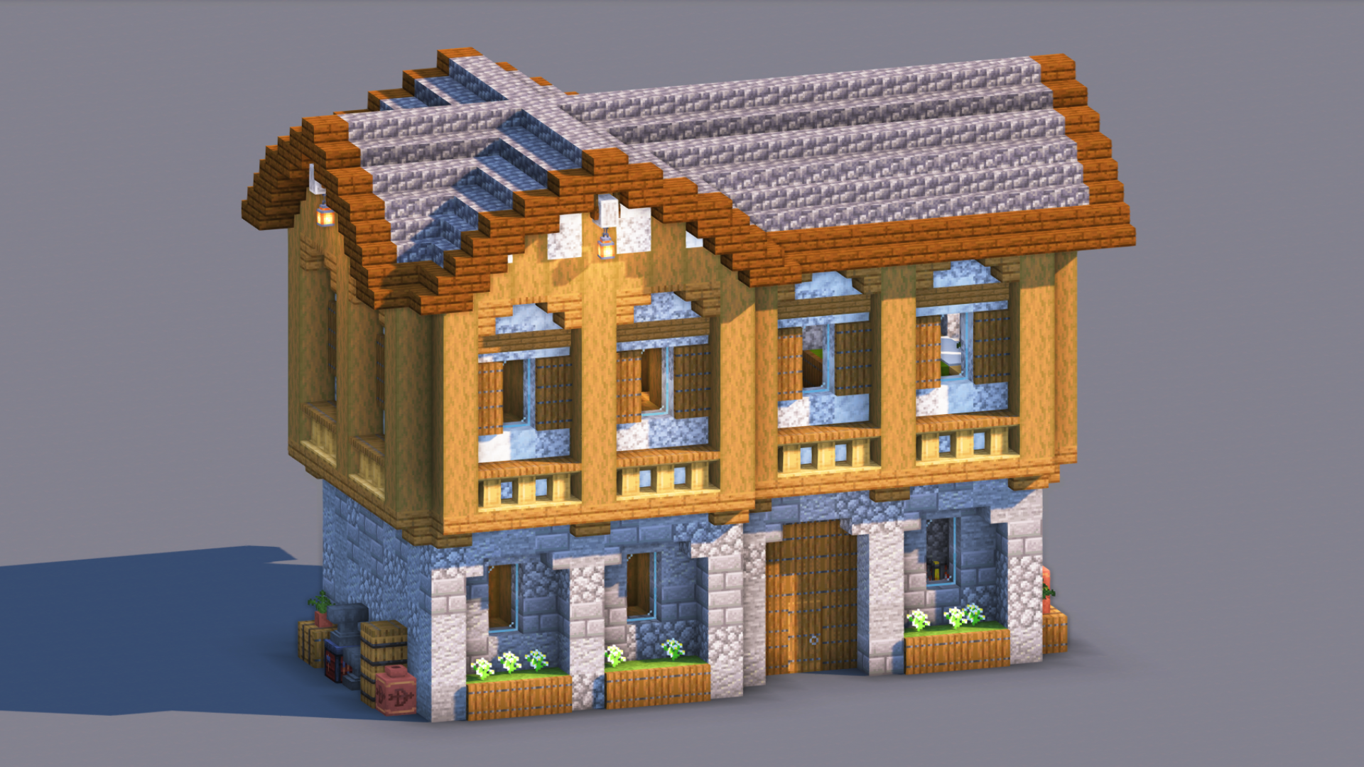 Medieval House – Fully Decorated Interior | Download — Minecraft Build by RaekonBuilds