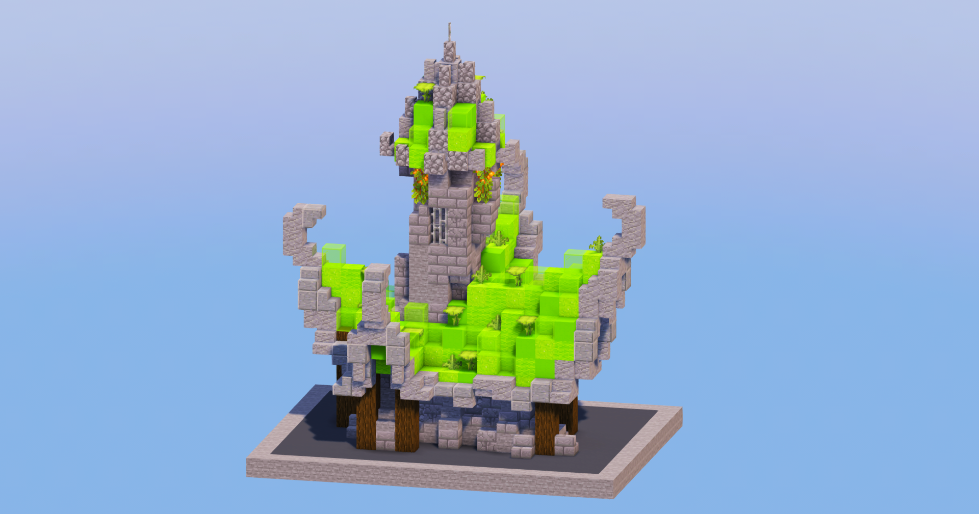 Lime Medieval Fantasy House 3 — Minecraft Build by LeonisBuilds (2)