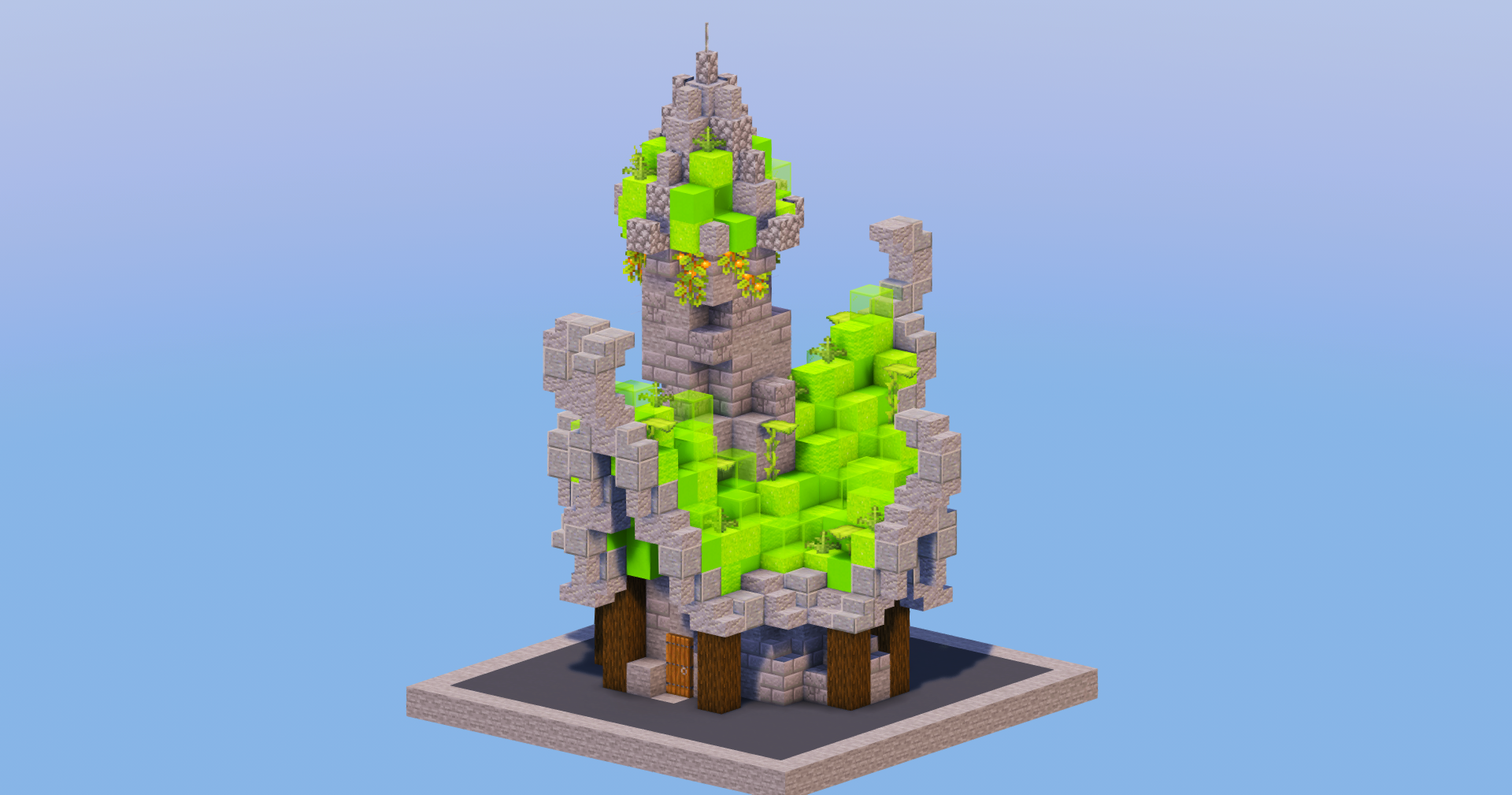 Lime Medieval Fantasy House 1 — Minecraft Build by LeonisBuilds