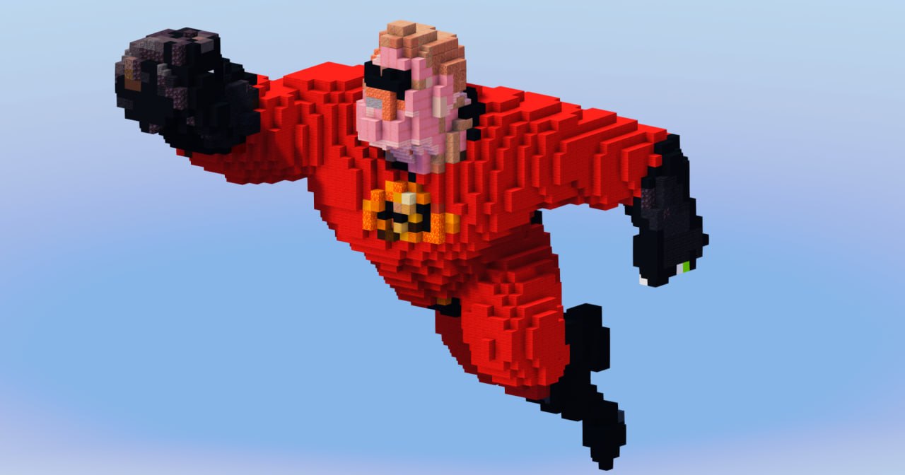 Mr Incredible from The Incredibles — Minecraft Build by LeonisBuilds (2)