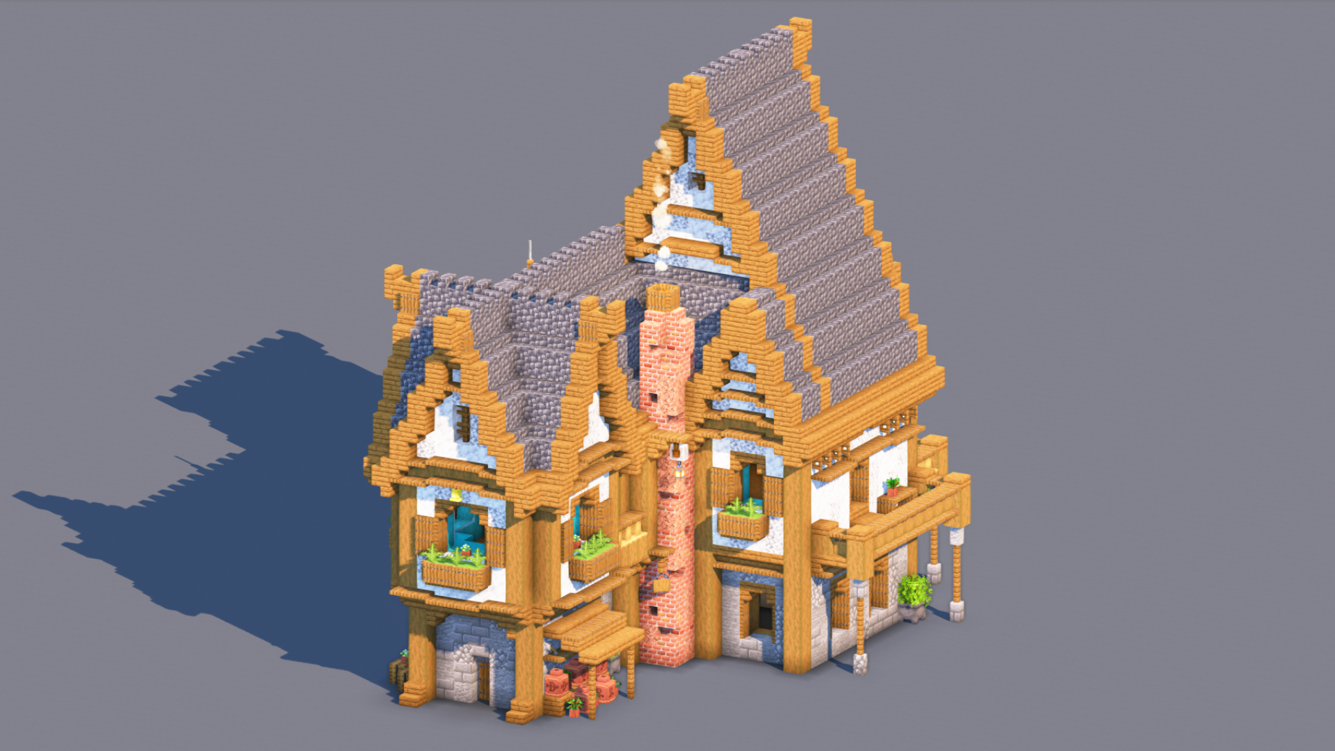 Medieval House – Fully Decorated Interior | Download — Minecraft Build by RaekonBuilds