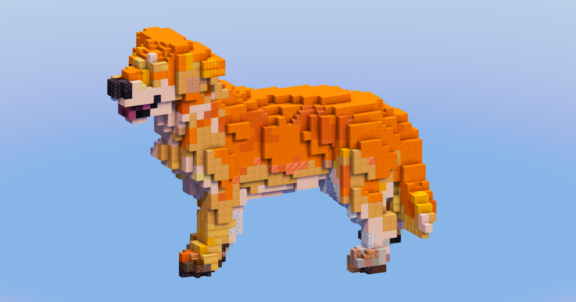 Golden Retriever Dog — Minecraft Build by LeonisBuilds (2)