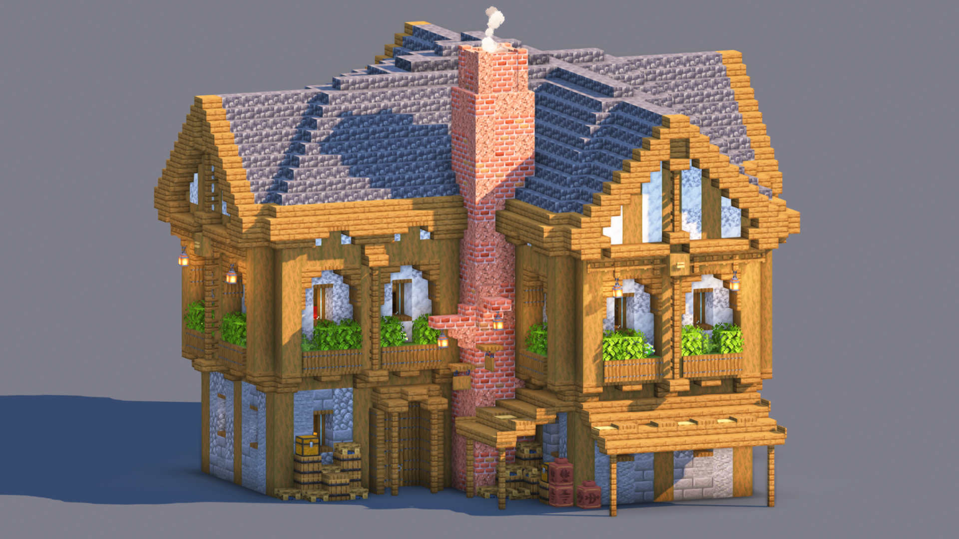 Medieval House – Fully Decorated Interior | Download — Minecraft Build by RaekonBuilds