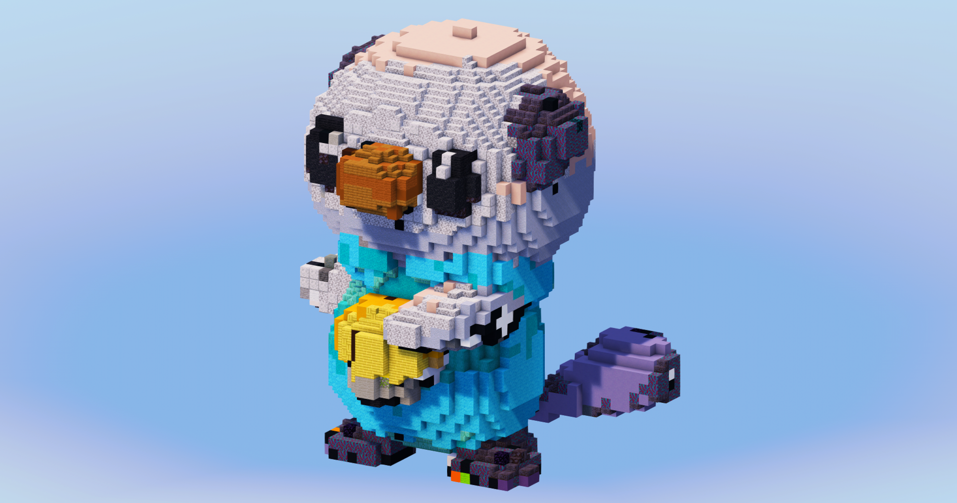 Oshawott from Pokemon — Minecraft Build by LeonisBuilds