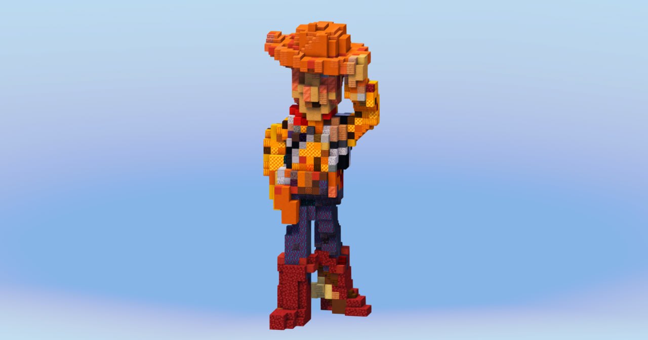 Woody from Disney Toy Story — Minecraft Build by LeonisBuilds (2)