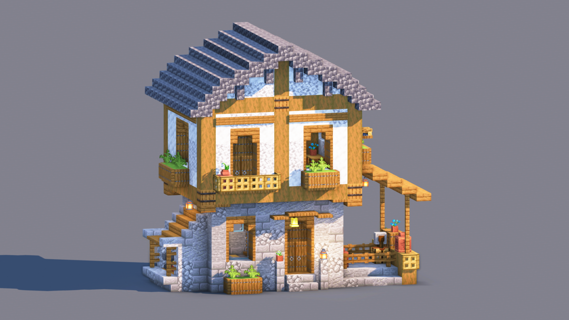 Medieval House – Fully Decorated Interior | Download — Minecraft Build by RaekonBuilds