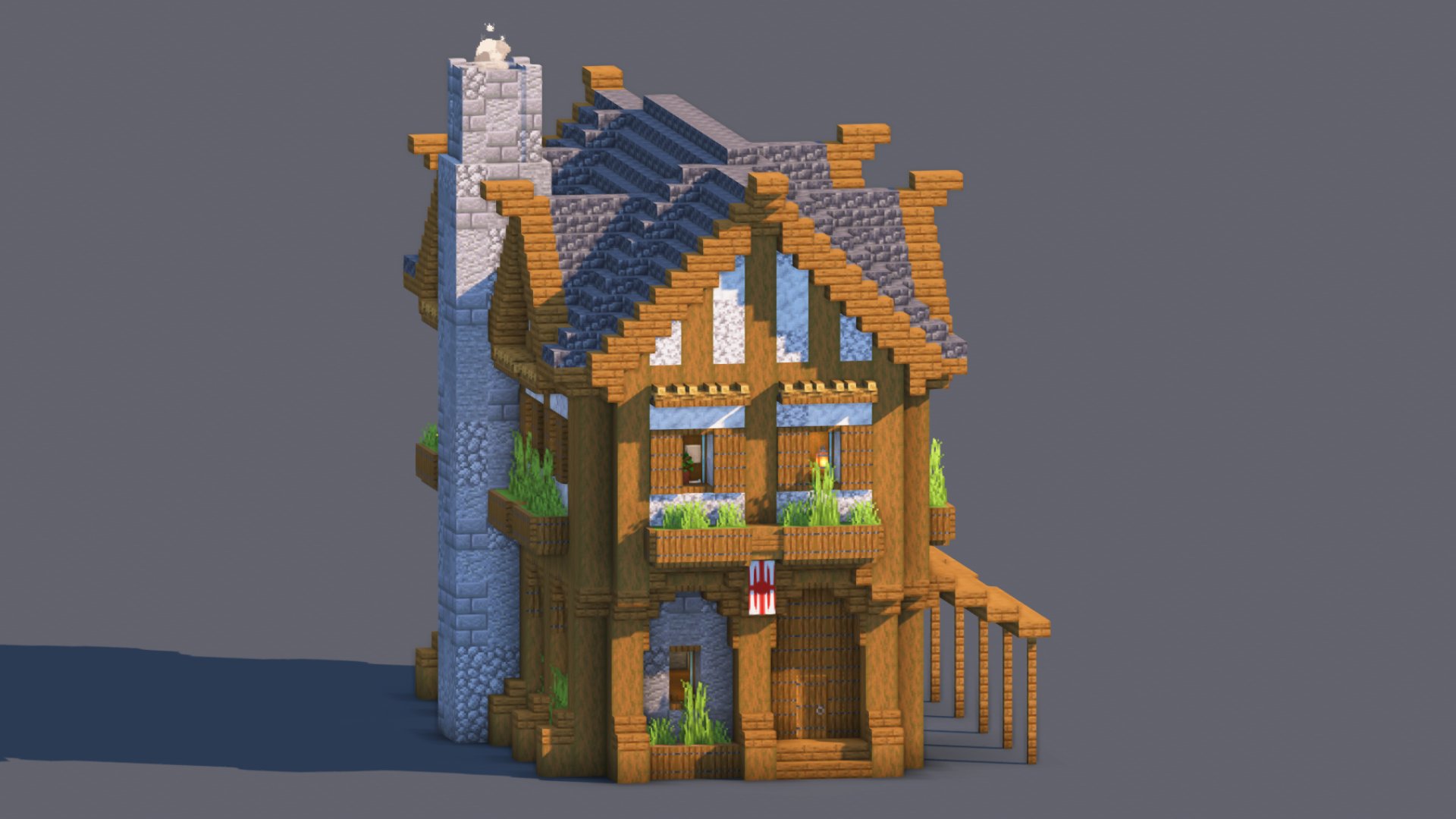Medieval House – Fully Decorated Interior | Download — Minecraft Build by RaekonBuilds