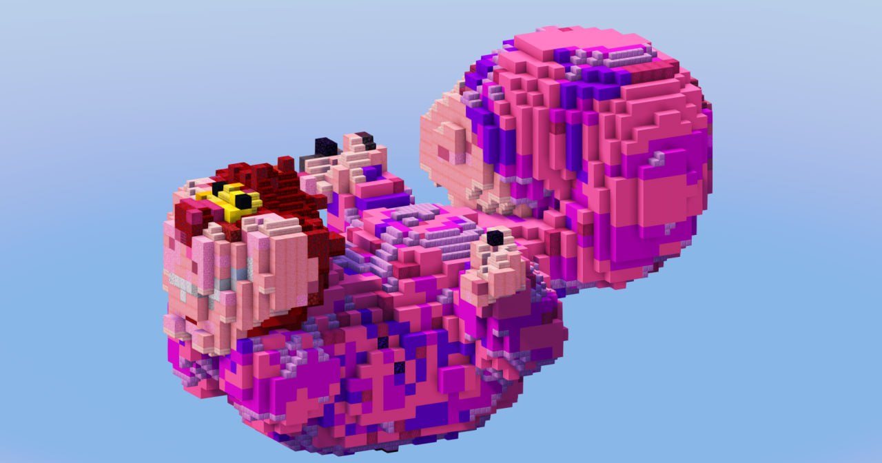The Cheshire Cat from Disney Alice in Wonderland — Minecraft Build by LeonisBuilds (2)