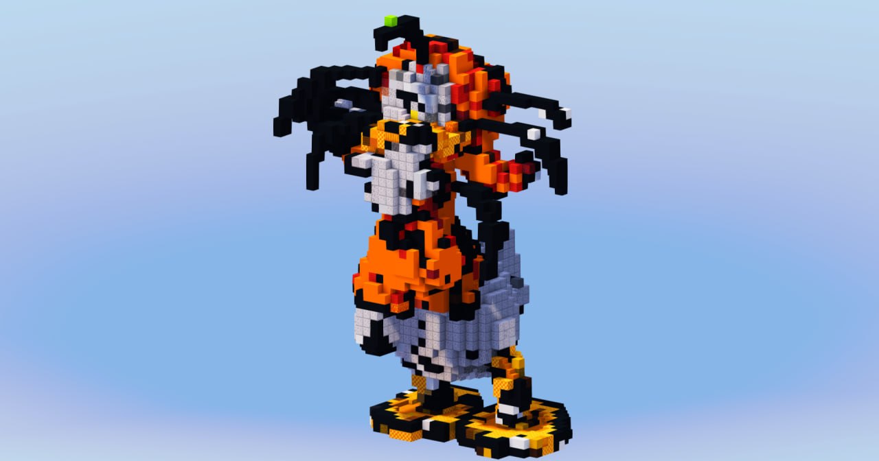Fethry Duck from Disney Duck Tales — Minecraft Build by LeonisBuilds