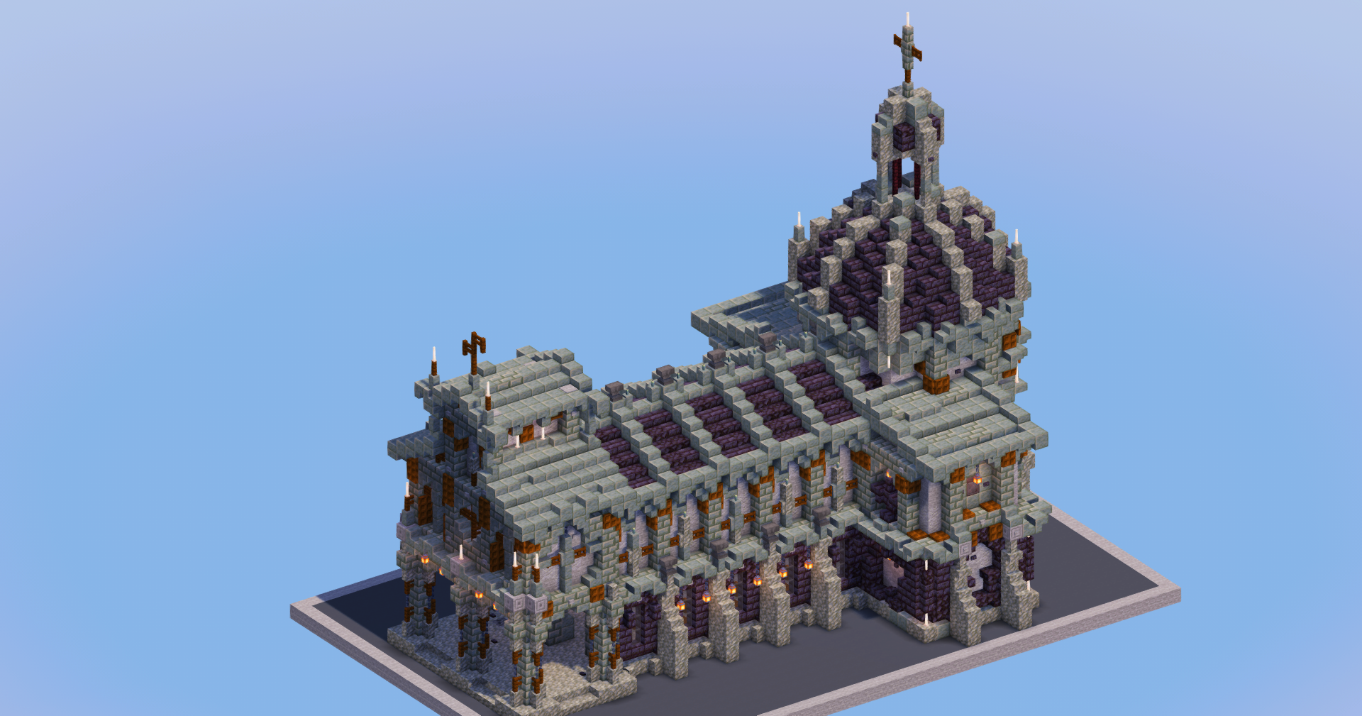 Medieval Church Tuff Bricks — Minecraft Build by LeonisBuilds