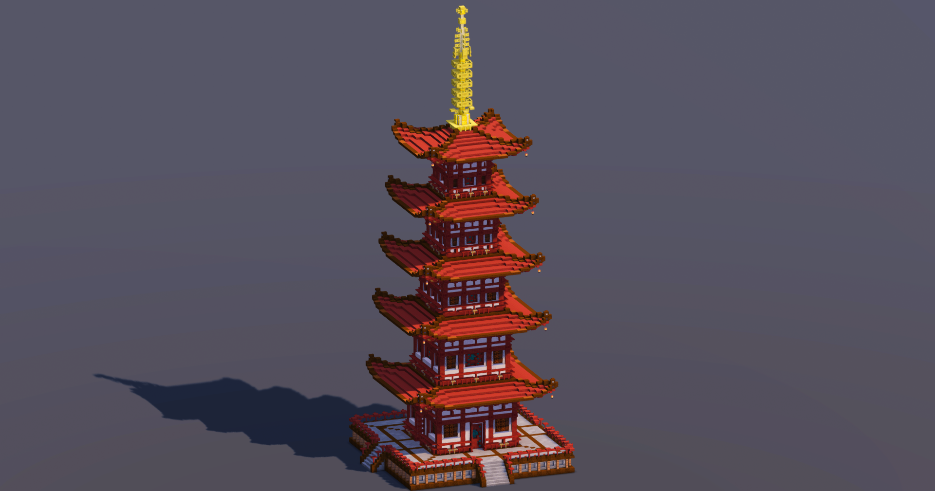 Red Japanese Pagoda — Minecraft Build by MellowHat (2)