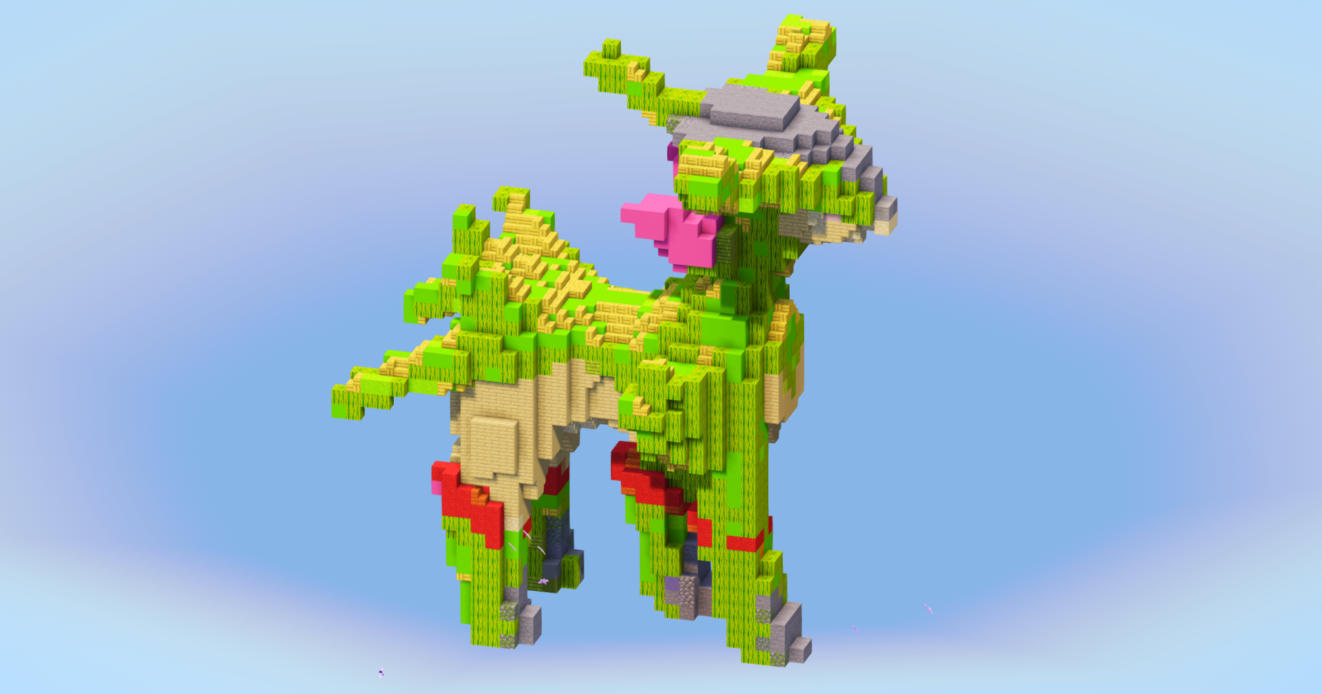 Virizion from Pokemon — Minecraft Build by LeonisBuilds