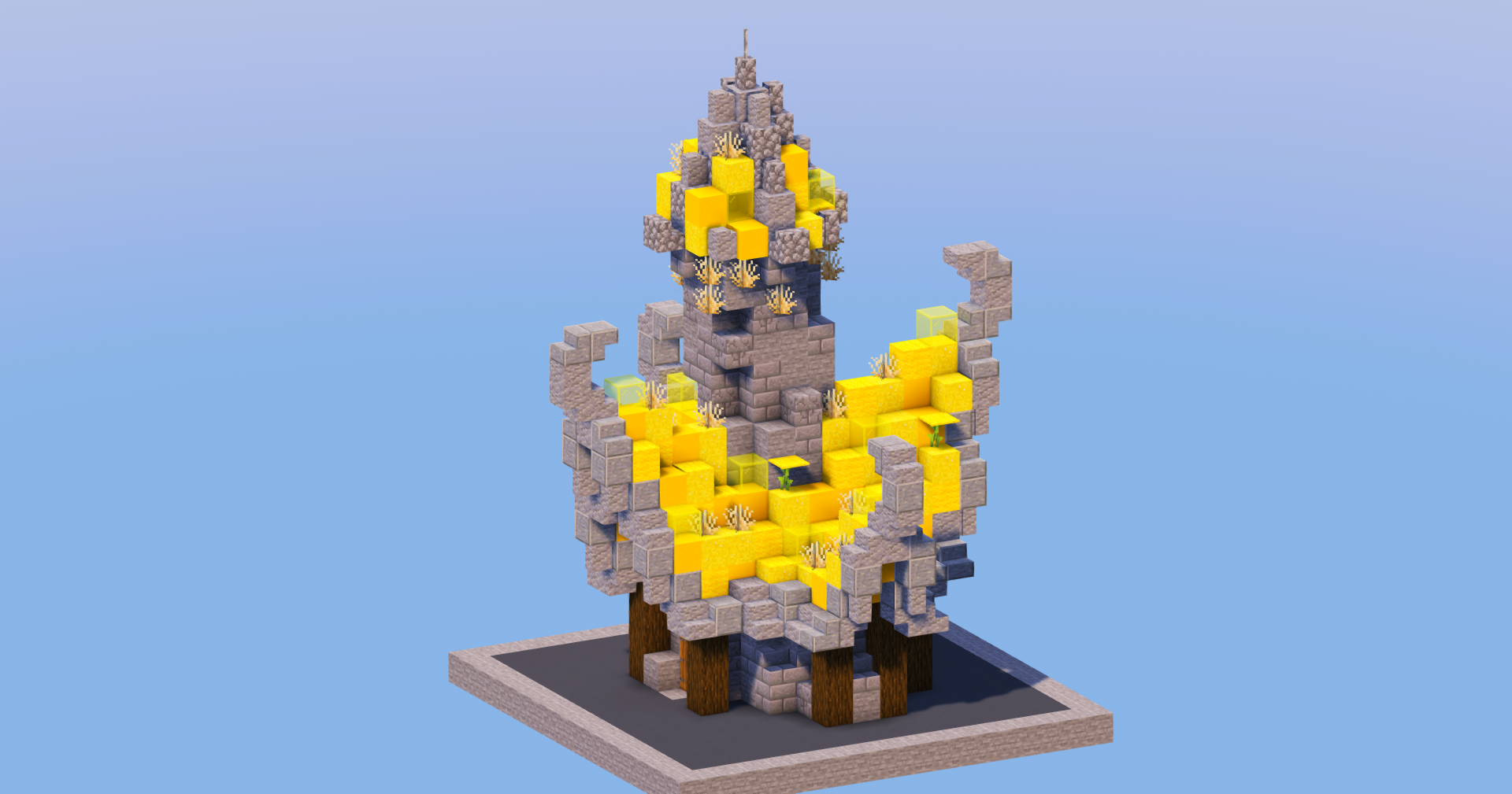 Yellow Medieval Fantasy House 1 — Minecraft Build by LeonisBuilds