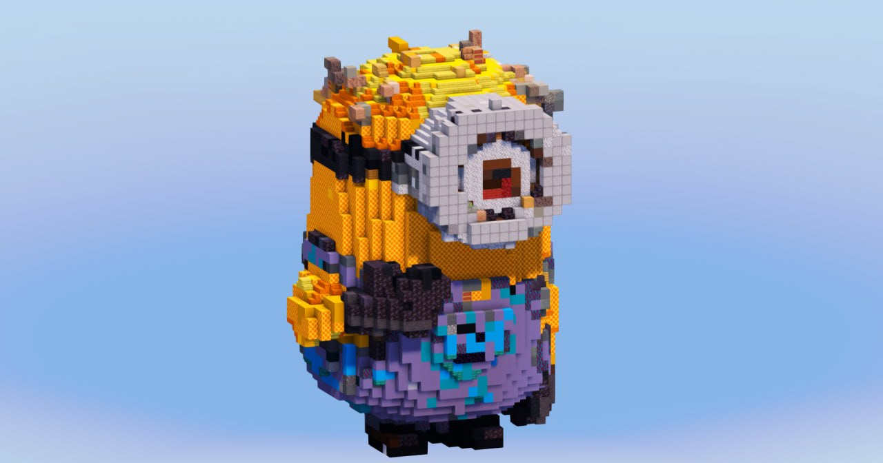 Stuart from Minions — Minecraft Build by LeonisBuilds