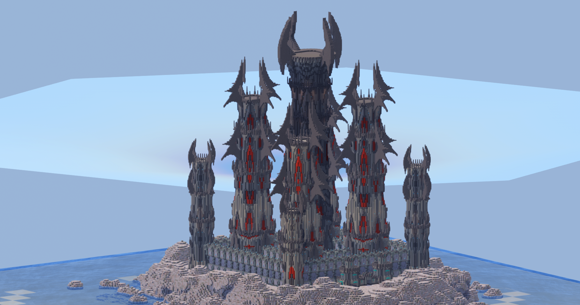 Tuff Bricks Fantasy Castle 400x400 Blocks Fully Built Map — Minecraft Build by LeonisBuilds (2)