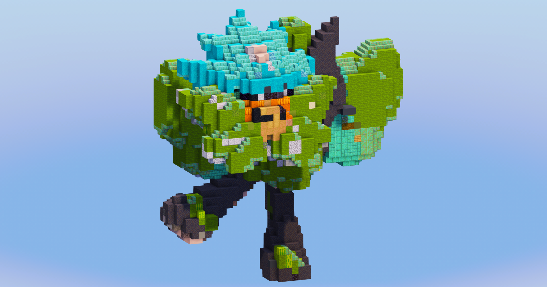 Ogerpon Teal Mask from Pokemon — Minecraft Build by LeonisBuilds (2)