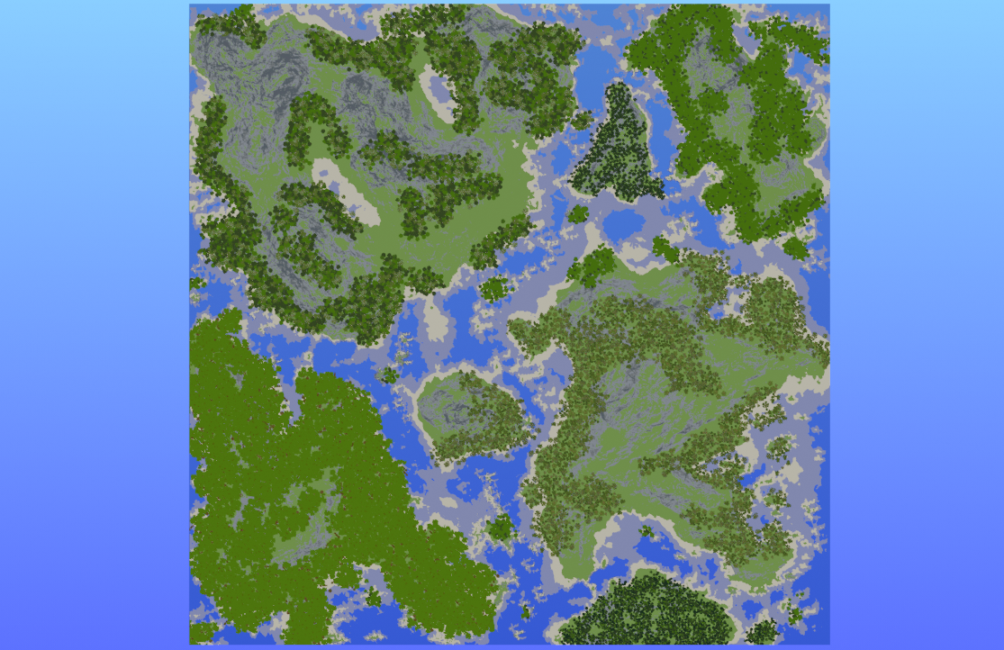 Survival Multibiome Islands 2000x2000 Blocks Custom Map, Mountains, Hills, Jagged Peaks, Mangrove Swamp, Forest, Birch Forest, Oak Forest, Taiga, River, Ocean, Beach