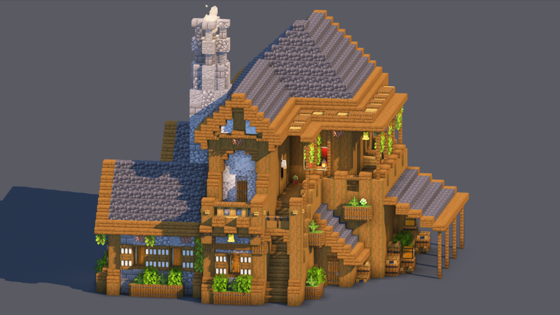 Medieval House – Fully Decorated Interior | Download — Minecraft Build by RaekonBuilds