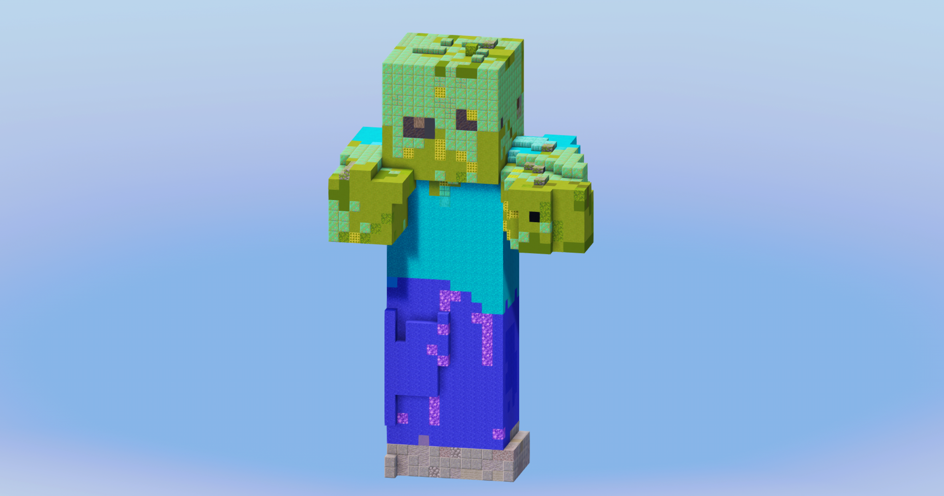 Zombie from Minecraft — Minecraft Build by LeonisBuilds