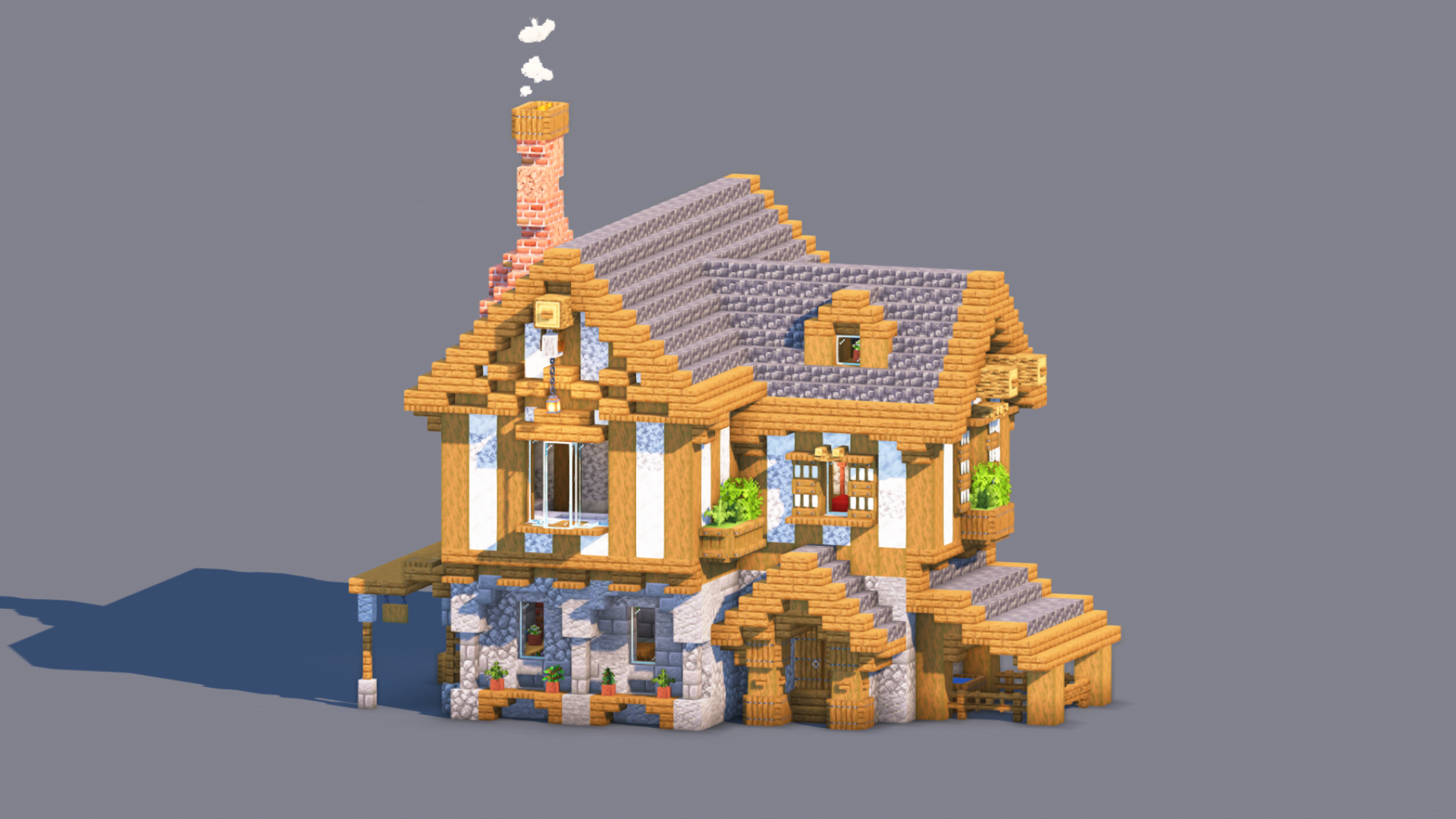 Medieval House – Fully Decorated Interior | Download — Minecraft Build by RaekonBuilds