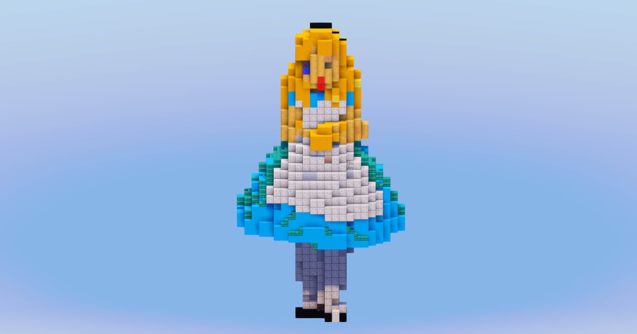 Alice from Disney Alice in Wonderland — Minecraft Build by LeonisBuilds (2)