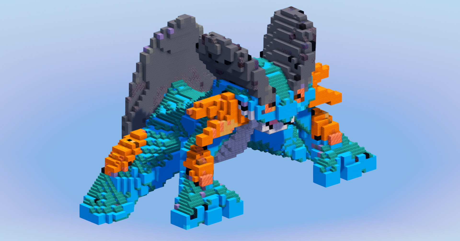 Swampert from Pokemon — Minecraft Build by LeonisBuilds
