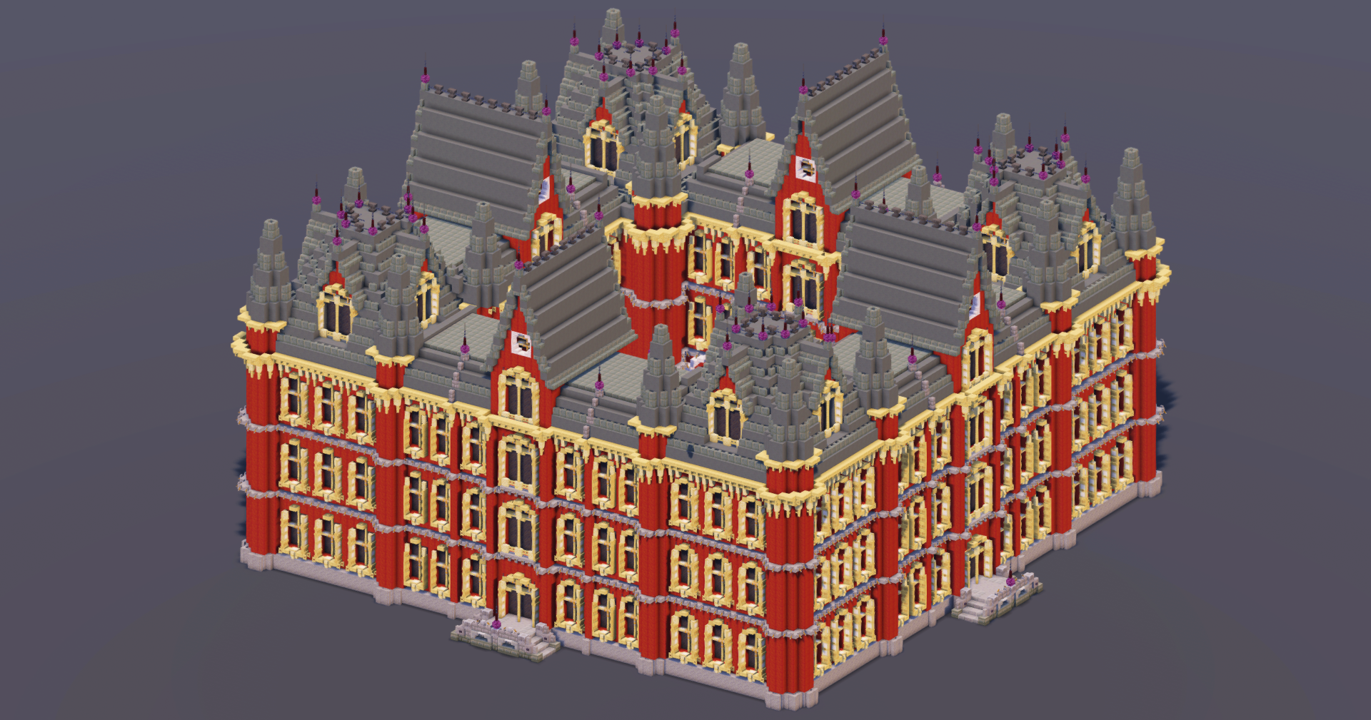 Red Gothic Castle — Minecraft Build by MellowHat (2)