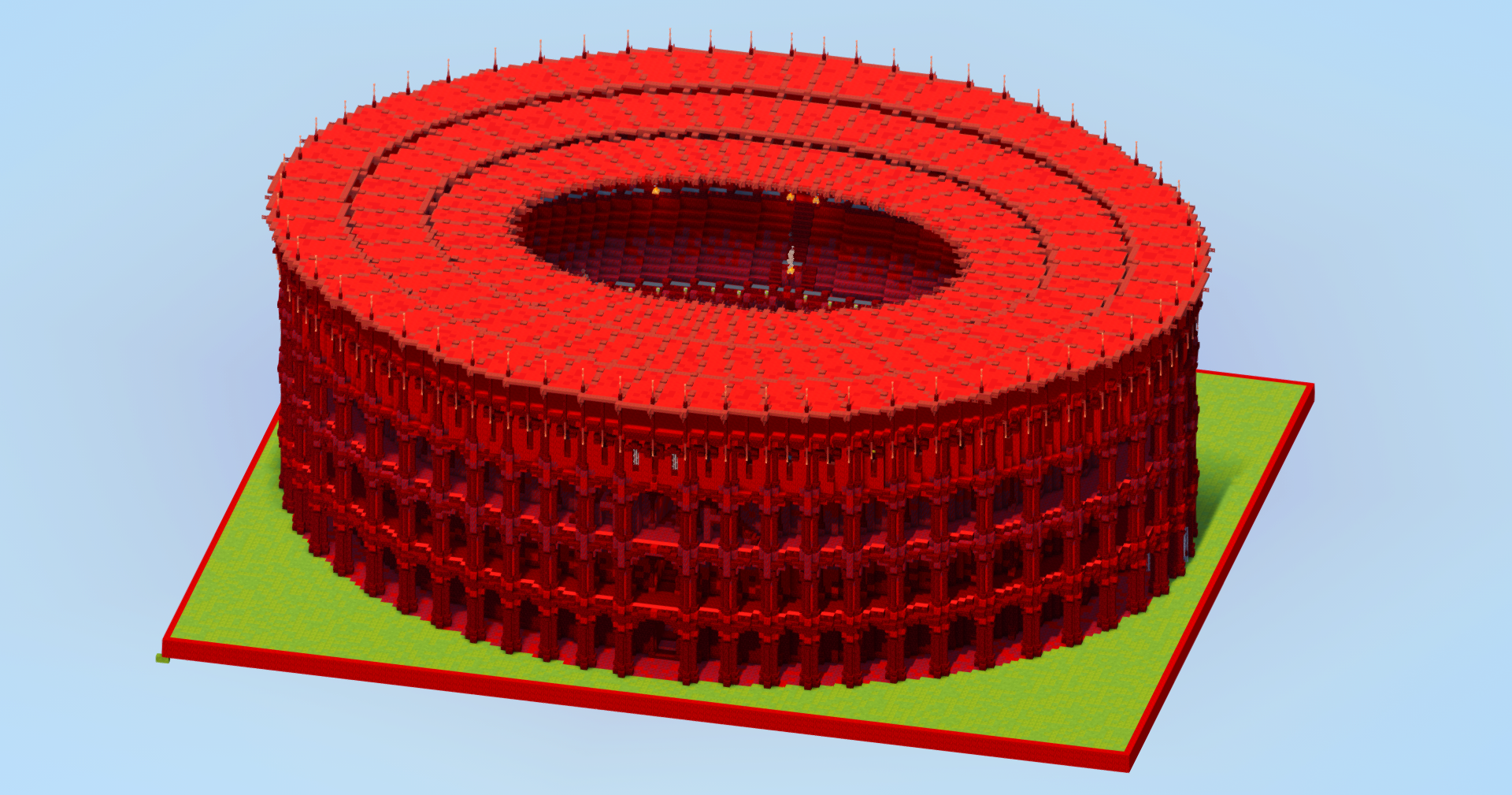 Dark Red Colosseum — Minecraft Build by LeonisBuilds