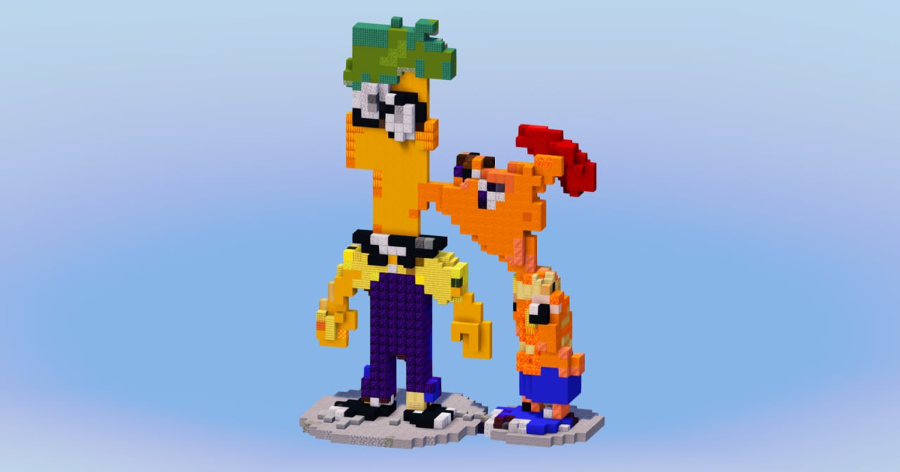 Phineas and Ferb from Phineas and Ferb — Minecraft Build by LeonisBuilds (2)