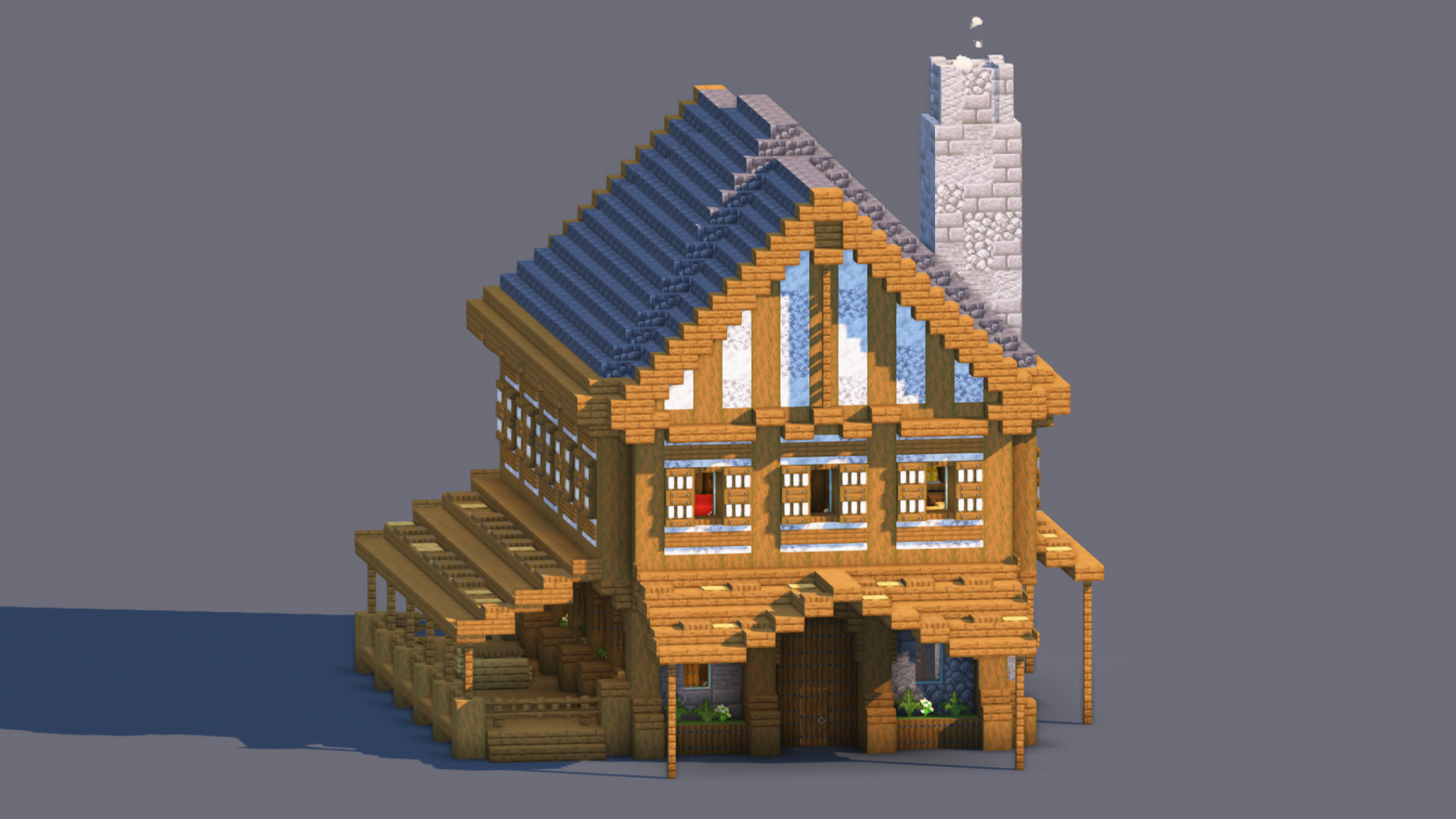 Medieval House – Fully Decorated Interior | Download — Minecraft Build by RaekonBuilds