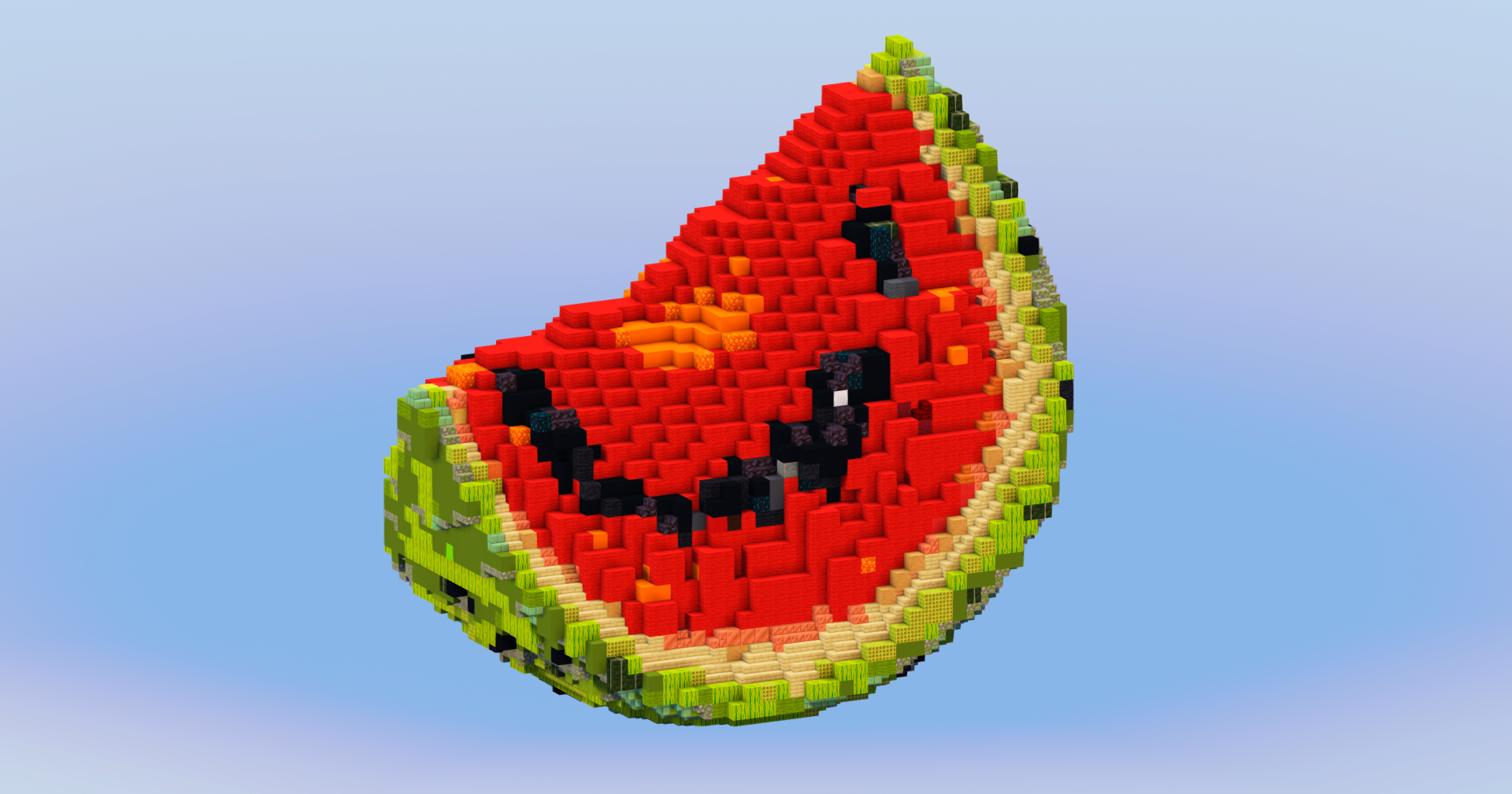 Watermelon Fruit Slice — Minecraft Build by LeonisBuilds (2)