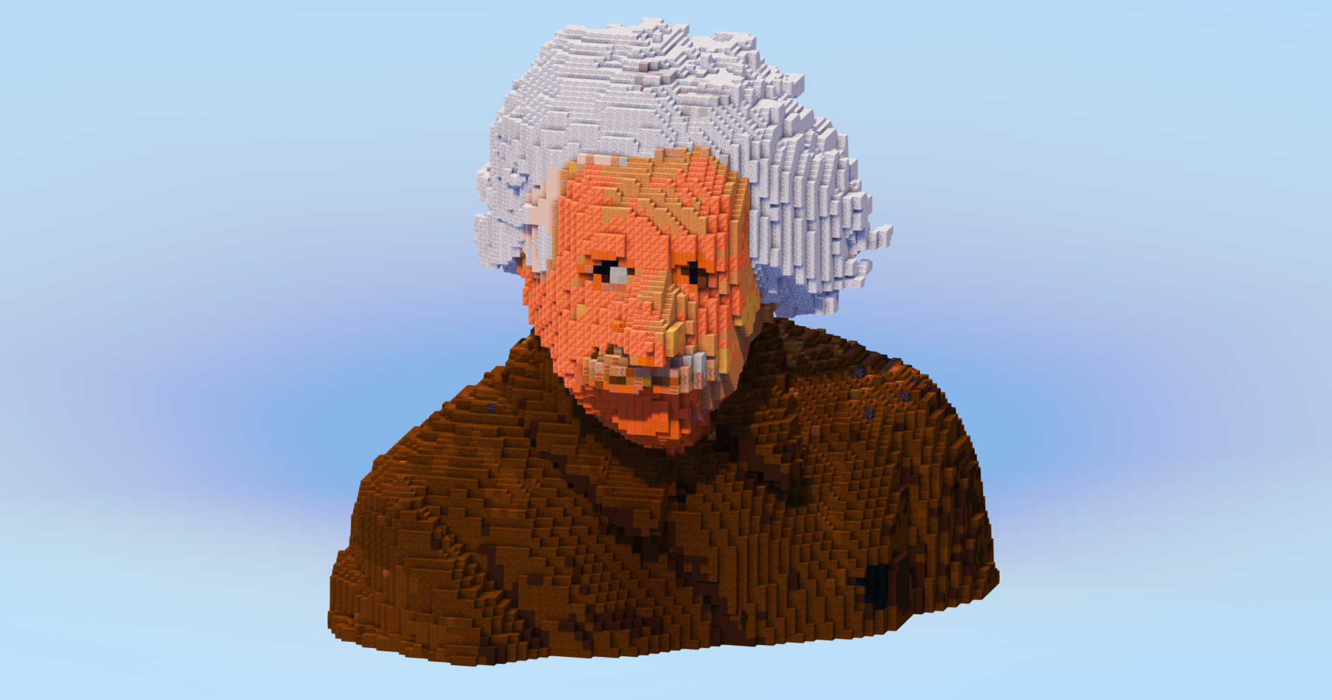 Albert Einstein — Minecraft Build by LeonisBuilds