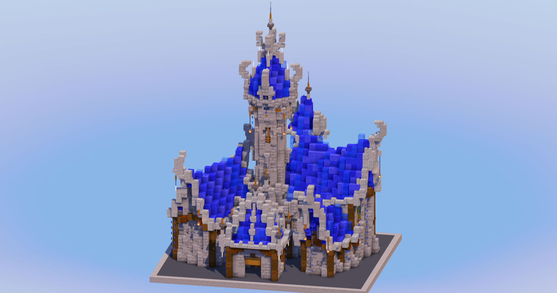 Water Medieval Fantasy Castle — Minecraft Build by LeonisBuilds (2)