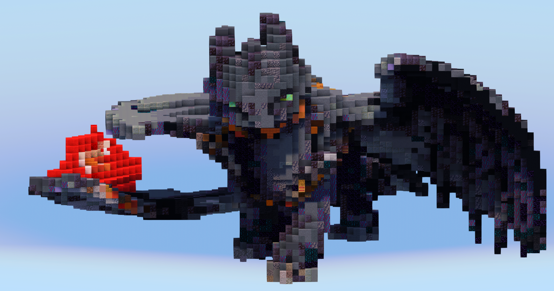 Toothless - Night Fury Dragon from How To Train Your Dragon — Minecraft Build by LeonisBuilds