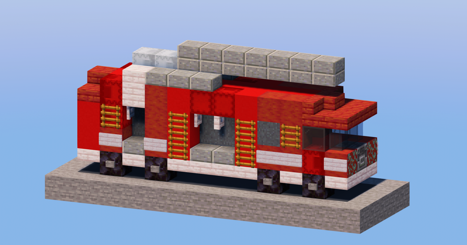 Fire Truck — Minecraft Build by LeonisBuilds (2)