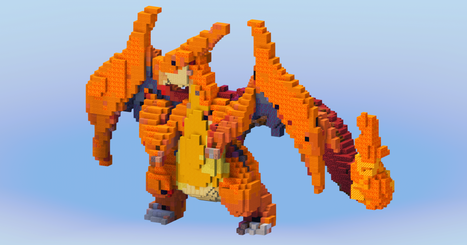 Mega Charizard Y from Pokemon — Minecraft Build by LeonisBuilds (2)