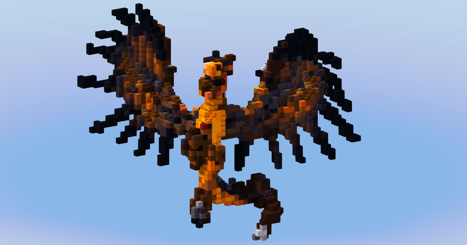 Hookfang - Monstrous Nightmare Dragon from How To Train Your Dragon — Minecraft Build by LeonisBuilds