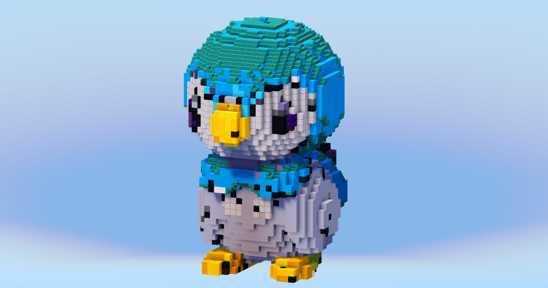 Piplup from Pokemon — Minecraft Build by LeonisBuilds