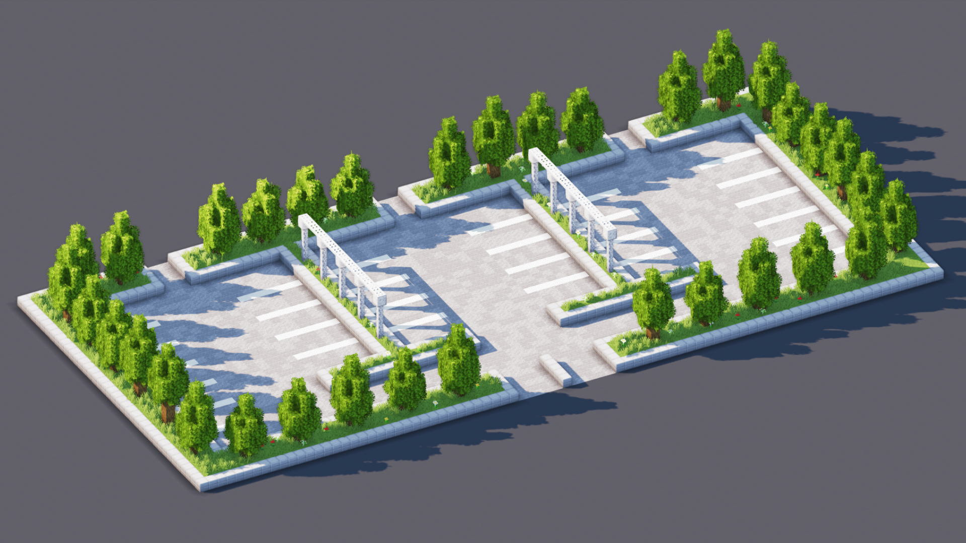Empty Modern Parking Lot | Eco City Infrastructure — Minecraft Build by RaekonBuilds