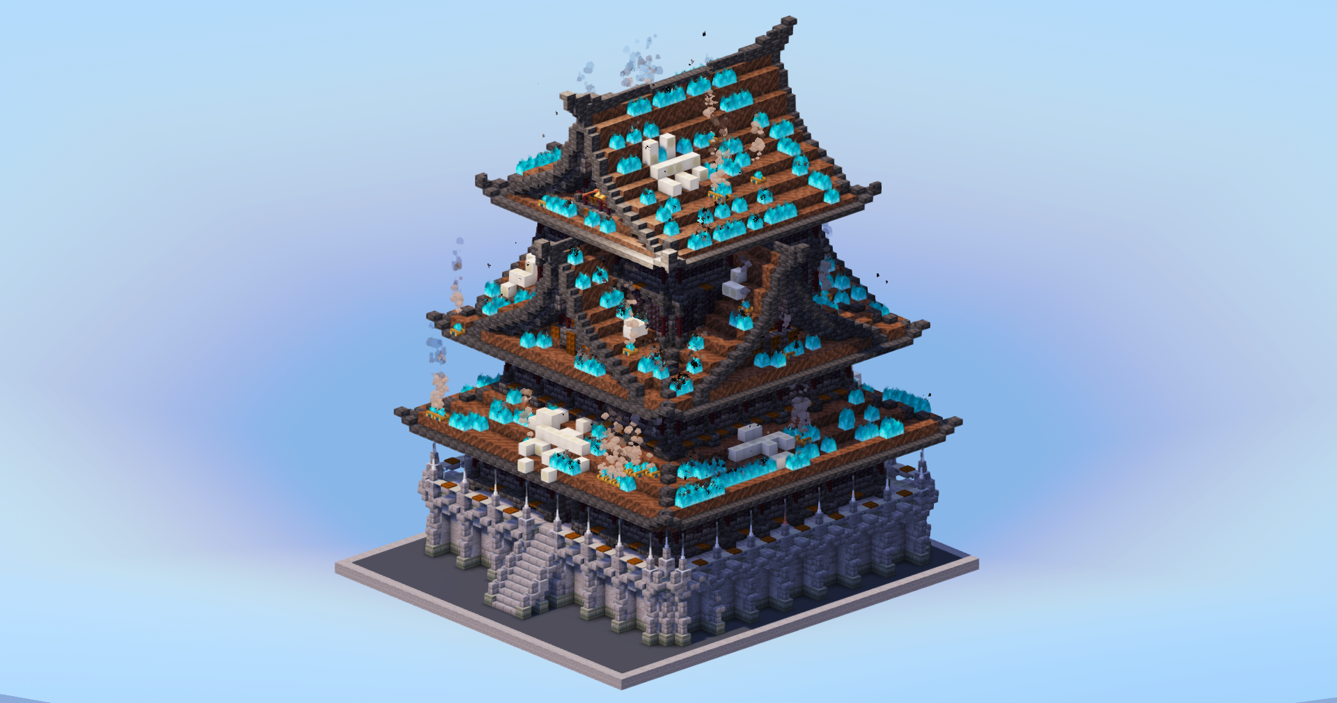Soul Fire Japanese Castle — Minecraft Build by LeonisBuilds